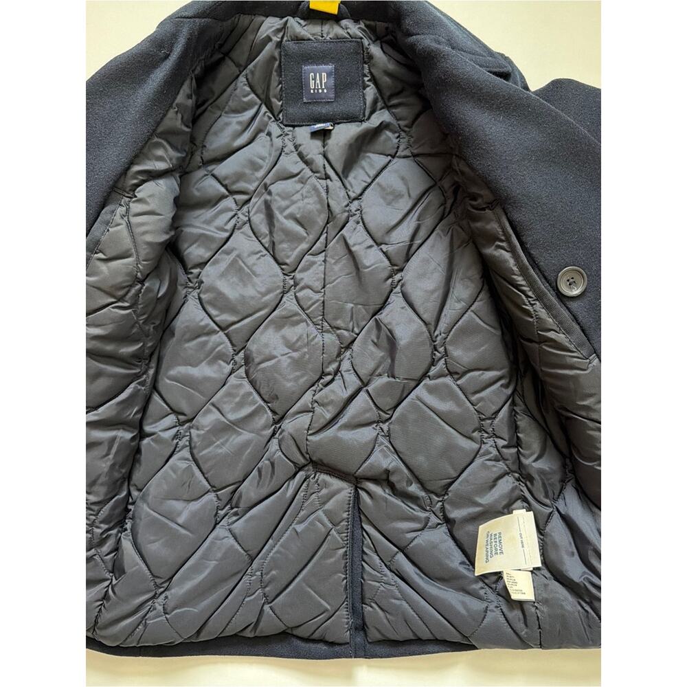 GAP Kids Navy Double-Breasted Peacoat Navy Boys Size Small 6 - 7 - Picture 8 of 9
